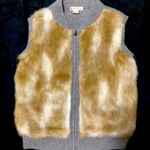 JCrew Girls Faux Fur Vest Size 6/7